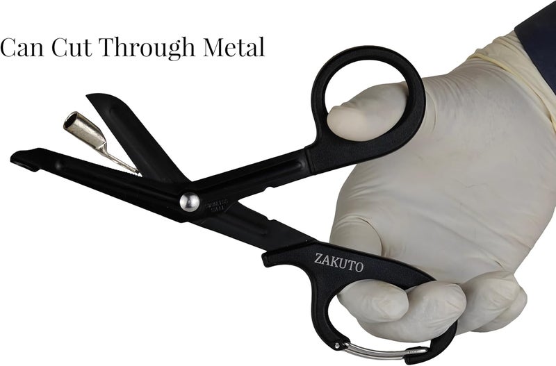 Zacuto Trauma Shears 2-Pack, 7.5" - Medical Scissors for Nurses, EMT & Doctors | Heavy Duty Bandage Scissors Non-Slip Grip, Carabiner clip, Stainless Steel Blades | Professional Medical Nursing Shears - Image 5